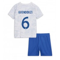 Frankrig Matteo Guendouzi #6 Udebanesæt Børn VM 2022 Kortærmet (+ Korte bukser)